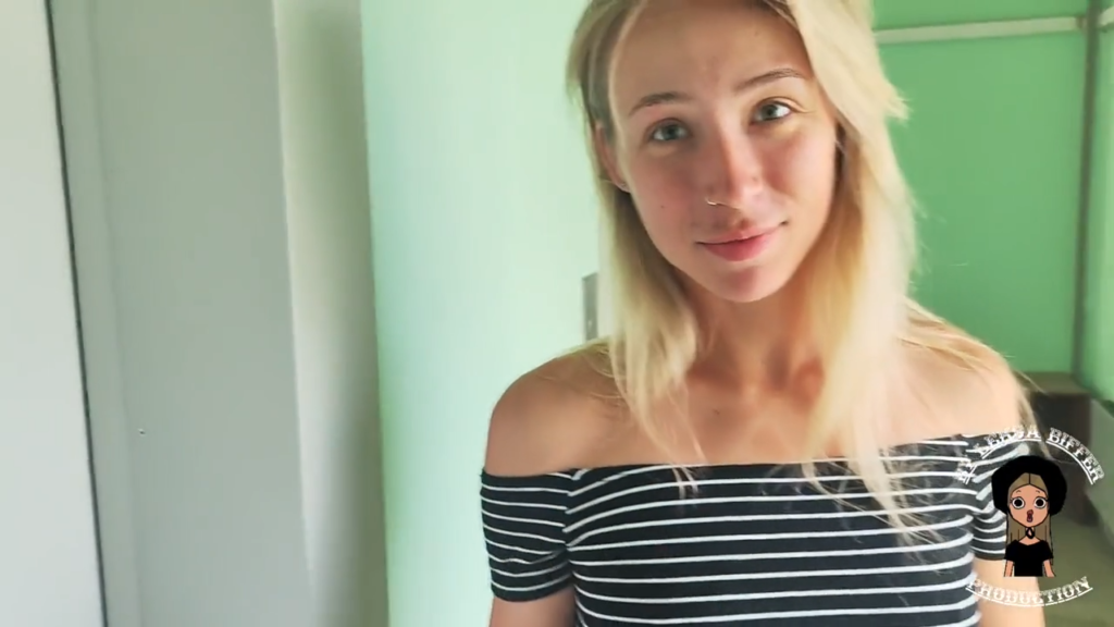 Public pussy fucking and blowjob from new sexy young neighbor